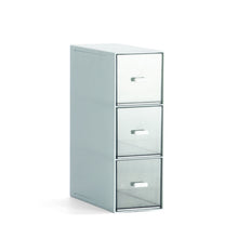 Load image into Gallery viewer, Desktop Drawer Storage Box Cosmetics Office Student Stationery Pen Dormitory Three Grid Desk Rack, Coral Powder, Ivory White, Glacier Blue