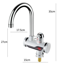 Load image into Gallery viewer, Kitchen Instant Electric Hot Water Faucet Hot &amp; Cold Water Heater EU Plug, Lamp Display Lower Water Inlet, Lamp Display Side Water Inlet, Lamp Display Leakage Protection Lower Water Inlet, Lamp Shows Leakage Protection Side Water Inlet                 ...