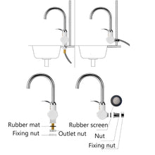 Load image into Gallery viewer, Kitchen Instant Electric Hot Water Faucet Hot &amp; Cold Water Heater EU Plug, Lamp Display Lower Water Inlet, Lamp Display Side Water Inlet, Lamp Display Leakage Protection Lower Water Inlet, Lamp Shows Leakage Protection Side Water Inlet                 ...