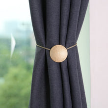 Load image into Gallery viewer, E003 Metal Curtain Magnetic Buckle Strap Curtain Clip Bedroom Living Room Free Perforated Curtain Buckle, Gold, Silver, Blu Ancient, Red Ancient