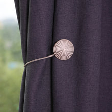 Load image into Gallery viewer, E003 Metal Curtain Magnetic Buckle Strap Curtain Clip Bedroom Living Room Free Perforated Curtain Buckle, Gold, Silver, Blu Ancient, Red Ancient