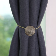 Load image into Gallery viewer, E003 Metal Curtain Magnetic Buckle Strap Curtain Clip Bedroom Living Room Free Perforated Curtain Buckle, Gold, Silver, Blu Ancient, Red Ancient