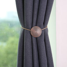 Load image into Gallery viewer, E003 Metal Curtain Magnetic Buckle Strap Curtain Clip Bedroom Living Room Free Perforated Curtain Buckle, Gold, Silver, Blu Ancient, Red Ancient