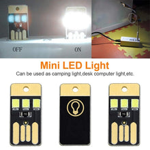 Load image into Gallery viewer, 10 PCS Mini Pocket Card USB Power Keychain LED Night Light