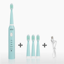 Load image into Gallery viewer, DELIPU Electric Toothbrush Rechargeable Sonic 5-Speed Adjustment Children Adult Household Waterproof Soft Hair Whitening Toothbrush, USB Charging Cable  (Blue), USB Charging Cable (Pink), USB Charging Cable (White), USB Charging Stand (Blue)           ...