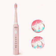 Load image into Gallery viewer, DELIPU Electric Toothbrush Rechargeable Sonic 5-Speed Adjustment Children Adult Household Waterproof Soft Hair Whitening Toothbrush, USB Charging Cable  (Blue), USB Charging Cable (Pink), USB Charging Cable (White), USB Charging Stand (Blue)           ...