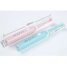 Load image into Gallery viewer, DELIPU Electric Toothbrush Rechargeable Sonic 5-Speed Adjustment Children Adult Household Waterproof Soft Hair Whitening Toothbrush, USB Charging Cable  (Blue), USB Charging Cable (Pink), USB Charging Cable (White), USB Charging Stand (Blue)           ...