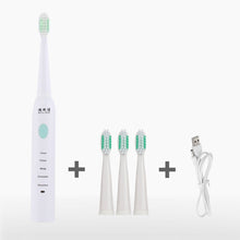 Load image into Gallery viewer, DELIPU Electric Toothbrush Rechargeable Sonic 5-Speed Adjustment Children Adult Household Waterproof Soft Hair Whitening Toothbrush, USB Charging Cable  (Blue), USB Charging Cable (Pink), USB Charging Cable (White), USB Charging Stand (Blue)           ...