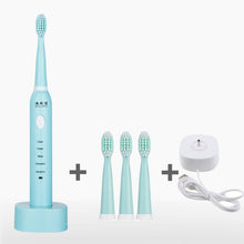 Load image into Gallery viewer, DELIPU Electric Toothbrush Rechargeable Sonic 5-Speed Adjustment Children Adult Household Waterproof Soft Hair Whitening Toothbrush, USB Charging Cable  (Blue), USB Charging Cable (Pink), USB Charging Cable (White), USB Charging Stand (Blue)           ...