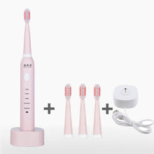 Load image into Gallery viewer, DELIPU Electric Toothbrush Rechargeable Sonic 5-Speed Adjustment Children Adult Household Waterproof Soft Hair Whitening Toothbrush, USB Charging Cable  (Blue), USB Charging Cable (Pink), USB Charging Cable (White), USB Charging Stand (Blue)           ...