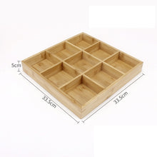 Load image into Gallery viewer, Hot Pot Bamboo Plate Compartmental Platter Vegetable Wood Tray Set, Large Nine Grid Plate, Six Grid Plate, Large Four Grid Bamboo Plate, Medium Four Grid Bamboo Plate, Small Four Grid Bamboo Plate, Three Grid Bamboo Plate, Two Grid Plate               ...