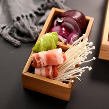 Load image into Gallery viewer, Hot Pot Bamboo Plate Compartmental Platter Vegetable Wood Tray Set, Large Nine Grid Plate, Six Grid Plate, Large Four Grid Bamboo Plate, Medium Four Grid Bamboo Plate, Small Four Grid Bamboo Plate, Three Grid Bamboo Plate, Two Grid Plate               ...