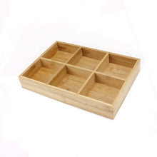 Load image into Gallery viewer, Hot Pot Bamboo Plate Compartmental Platter Vegetable Wood Tray Set, Large Nine Grid Plate, Six Grid Plate, Large Four Grid Bamboo Plate, Medium Four Grid Bamboo Plate, Small Four Grid Bamboo Plate, Three Grid Bamboo Plate, Two Grid Plate               ...