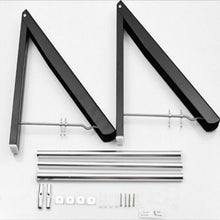 Load image into Gallery viewer, Multifunctional Space Aluminum Invisible Drying Rack, Black, Double Black + 80cm Crossbar, Double Black + 120cm Crossbar