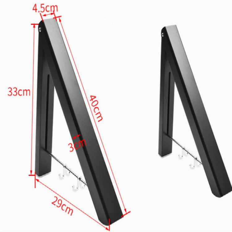 Multifunctional Space Aluminum Invisible Drying Rack, Black, Double Black + 80cm Crossbar, Double Black + 120cm Crossbar