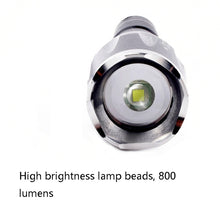 Load image into Gallery viewer, Telescopic Zoom Strong Light Flashlight Strong Magnetic Rechargeable LED Flashlight, Silver Head (No Battery, No Charger), Black Head (No Battery, No Charger), Silver Head (With Battery, EU Plug Charger), Black Head (With Battery, EU Plug Charger)
