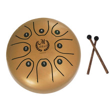 Load image into Gallery viewer, MEIBEITE 5.5-Inch C-Tune Sanskrit Drum Steel Tongue Empty  Worry-Free Drum, MEIBEITE Golden, MEIBEITE Purple, MEIBEITE Blue, MEIBEITE Green, MEIBEITE White, MEIBEITE Red, MEIBEITE Black