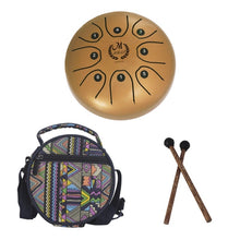 Load image into Gallery viewer, MEIBEITE 5.5-Inch C-Tune Sanskrit Drum Steel Tongue Empty  Worry-Free Drum, MEIBEITE Golden, MEIBEITE Purple, MEIBEITE Blue, MEIBEITE Green, MEIBEITE White, MEIBEITE Red, MEIBEITE Black