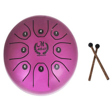 Load image into Gallery viewer, MEIBEITE 5.5-Inch C-Tune Sanskrit Drum Steel Tongue Empty  Worry-Free Drum, MEIBEITE Golden, MEIBEITE Purple, MEIBEITE Blue, MEIBEITE Green, MEIBEITE White, MEIBEITE Red, MEIBEITE Black