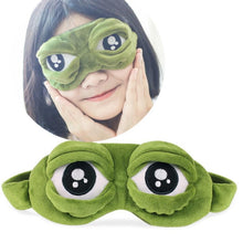 Load image into Gallery viewer, Cute Eyes Plush3D Frog Shade Cover Sleeping Rest Travel Eye Mask with Ice Bag