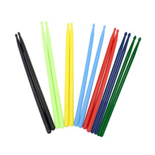 Load image into Gallery viewer, 2 PCS Drumsticks Drum Kits Accessories Nylon Drumsticks, Yellow, Light Blue, Black, Light Green, Red, Navy Blue, Dark Green