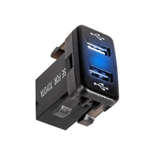 Load image into Gallery viewer, Car Charger Original Hole Non-Destructive Modification Of Dual Usb Car Charger With Line Suitable For Toyota, FTWU Red Light, FTWU Green Light, FTWU Blue Light, FTWUX Red Light, FTWUX Green Light, FTWUX Blue Light