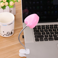 Load image into Gallery viewer, Mini Love Heart Clip LED Book Light Lamps Reading Book Desk Lamp Keyboard Light Eyes-Protect Energy Save Night Lights, Pink, Yellow, Blue
