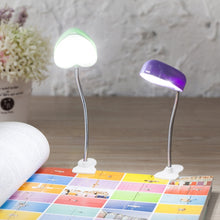 Load image into Gallery viewer, Mini Love Heart Clip LED Book Light Lamps Reading Book Desk Lamp Keyboard Light Eyes-Protect Energy Save Night Lights, Pink, Yellow, Blue