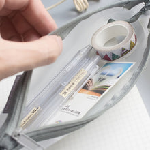 Load image into Gallery viewer, Nylon Simple Transparent Mesh Pencil Case Office School Supplies, Big Black, Big White, Big Grey, Small Black, Small White, Small Grey