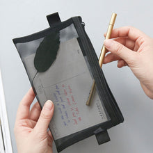 Load image into Gallery viewer, Nylon Simple Transparent Mesh Pencil Case Office School Supplies, Big Black, Big White, Big Grey, Small Black, Small White, Small Grey
