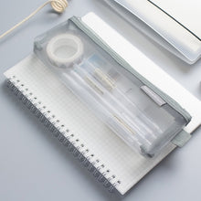 Load image into Gallery viewer, Nylon Simple Transparent Mesh Pencil Case Office School Supplies, Big Black, Big White, Big Grey, Small Black, Small White, Small Grey