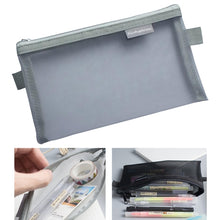 Load image into Gallery viewer, Nylon Simple Transparent Mesh Pencil Case Office School Supplies, Big Black, Big White, Big Grey, Small Black, Small White, Small Grey