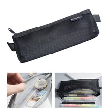 Load image into Gallery viewer, Nylon Simple Transparent Mesh Pencil Case Office School Supplies, Big Black, Big White, Big Grey, Small Black, Small White, Small Grey