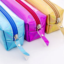Load image into Gallery viewer, Iridescent Laser Pencil Case PU School Stationery Gift Cute Pencil Box