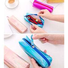 Load image into Gallery viewer, Iridescent Laser Pencil Case PU School Stationery Gift Cute Pencil Box