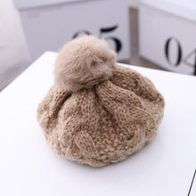 Load image into Gallery viewer, C0064 Hemp Pattern Children Knitted Beret Woolen Cap Autumn And Winter Warm Children Hat
