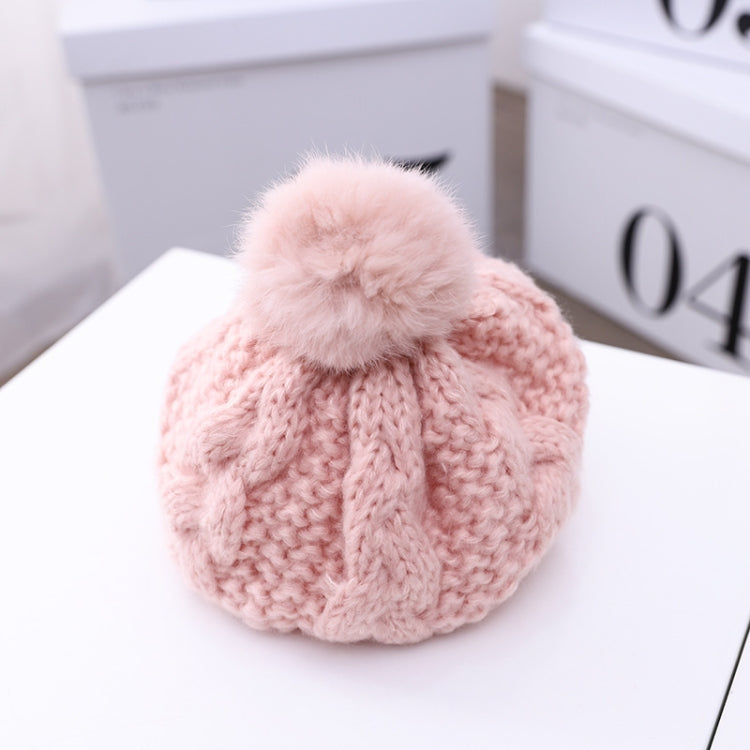 C0064 Hemp Pattern Children Knitted Beret Woolen Cap Autumn And Winter Warm Children Hat
