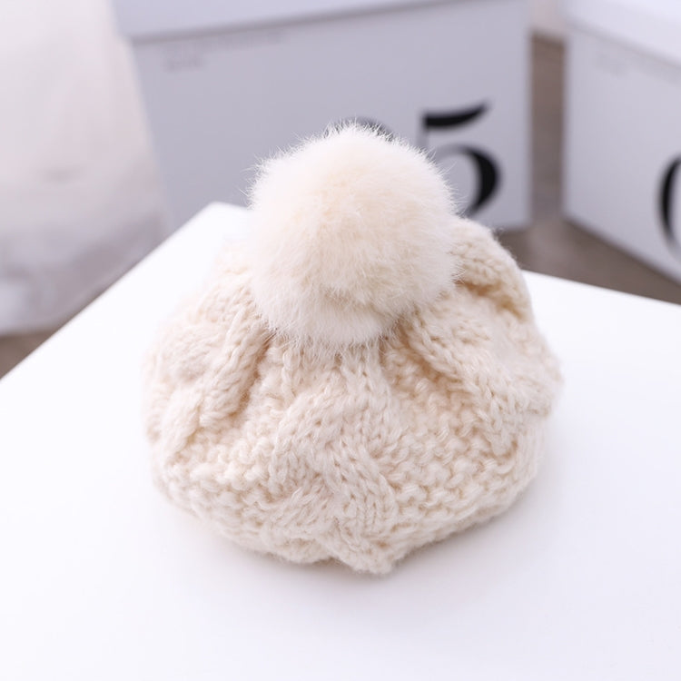C0064 Hemp Pattern Children Knitted Beret Woolen Cap Autumn And Winter Warm Children Hat