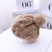 Load image into Gallery viewer, C0064 Hemp Pattern Children Knitted Beret Woolen Cap Autumn And Winter Warm Children Hat