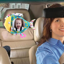 Load image into Gallery viewer, Baby Car Seat Reverse Car Rearview Mirror Pendant Plush Toy, 35 x 23.5 cm Fish Mirror, 35 x 23.5 cm Brown Bear Mirror, 35 x 23.5 cm Ocean Mirror, 35 x 23.5 cm Penguin Mirror