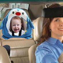 Load image into Gallery viewer, Baby Car Seat Reverse Car Rearview Mirror Pendant Plush Toy, 35 x 23.5 cm Fish Mirror, 35 x 23.5 cm Brown Bear Mirror, 35 x 23.5 cm Ocean Mirror, 35 x 23.5 cm Penguin Mirror