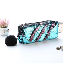 Load image into Gallery viewer, Reversible Sequin Pencil Case for Girls School Supplies Super Big Stationery Gift Magic Makeup Bag