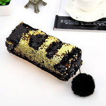 Load image into Gallery viewer, Reversible Sequin Pencil Case for Girls School Supplies Super Big Stationery Gift Magic Makeup Bag