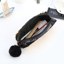Load image into Gallery viewer, Reversible Sequin Pencil Case for Girls School Supplies Super Big Stationery Gift Magic Makeup Bag