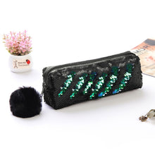 Load image into Gallery viewer, Reversible Sequin Pencil Case for Girls School Supplies Super Big Stationery Gift Magic Makeup Bag