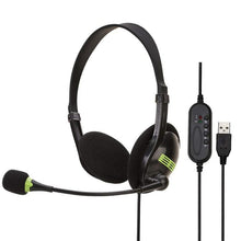 Load image into Gallery viewer, Computer USB Interface Headphone Aviation Headset with Microphone