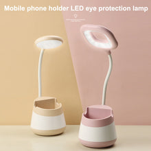 Load image into Gallery viewer, USB Charging LED Desk Light Eye Protection Lamp with Pen Holder and Phone Holder