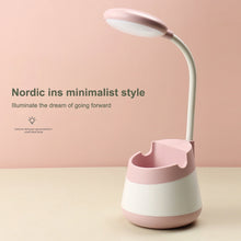 Load image into Gallery viewer, USB Charging LED Desk Light Eye Protection Lamp with Pen Holder and Phone Holder