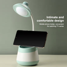 Load image into Gallery viewer, USB Charging LED Desk Light Eye Protection Lamp with Pen Holder and Phone Holder