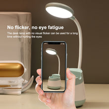 Load image into Gallery viewer, USB Charging LED Desk Light Eye Protection Lamp with Pen Holder and Phone Holder